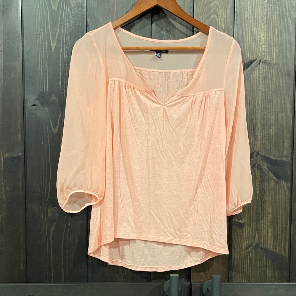 American Eagle Outfitters Light Pink Blouse
